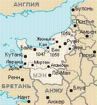 Карта Нормандии времен Вильгельма []