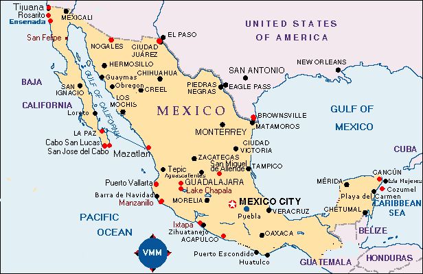 Страны мира - Мексика: расположение, столица, население, достопримечательности, карта